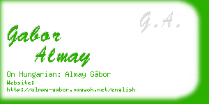 gabor almay business card
