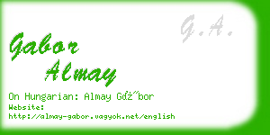 gabor almay business card